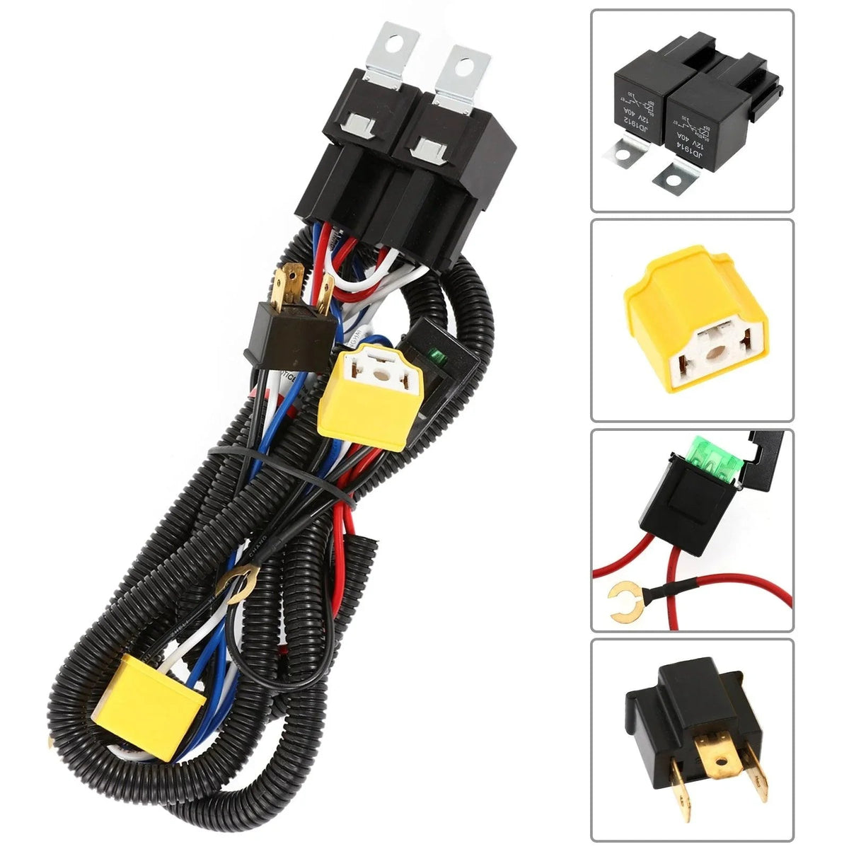 Auxbeam 2 Leads H4 LED Headlight Brightness Intensifier Wiring Harness
