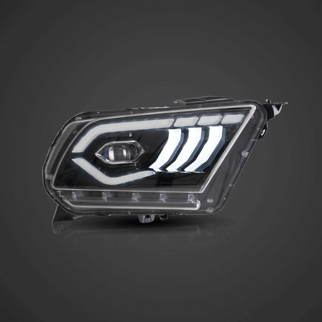 Vland DOT Approved LED Headlight for 2010-2014 Ford Mustang 5th Gen Facelifted