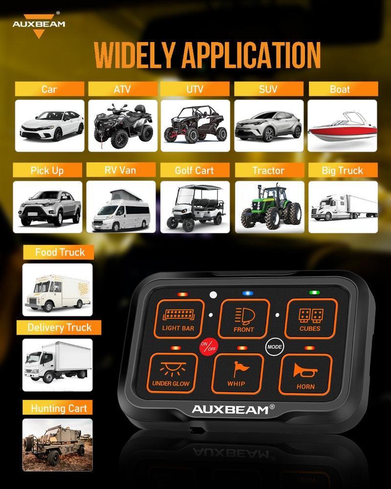 AR Series 6 Gang (AR-600) RGB Switch Panel with APP, Toggle/ Momentary/ Pulsed Mode Supported (One-Side Output))