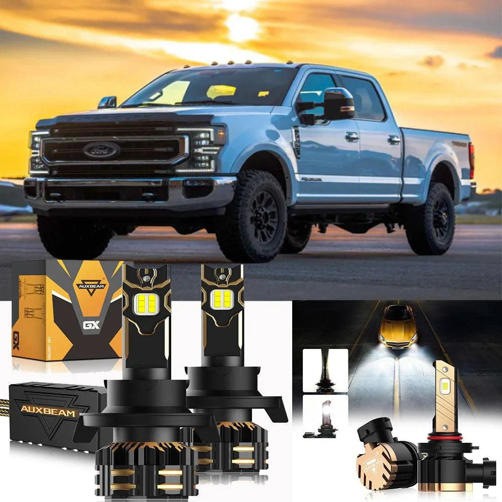 Auxbeam LED Headlight Bulbs for 2001-2004 Ford F-250 Super Duty 9007