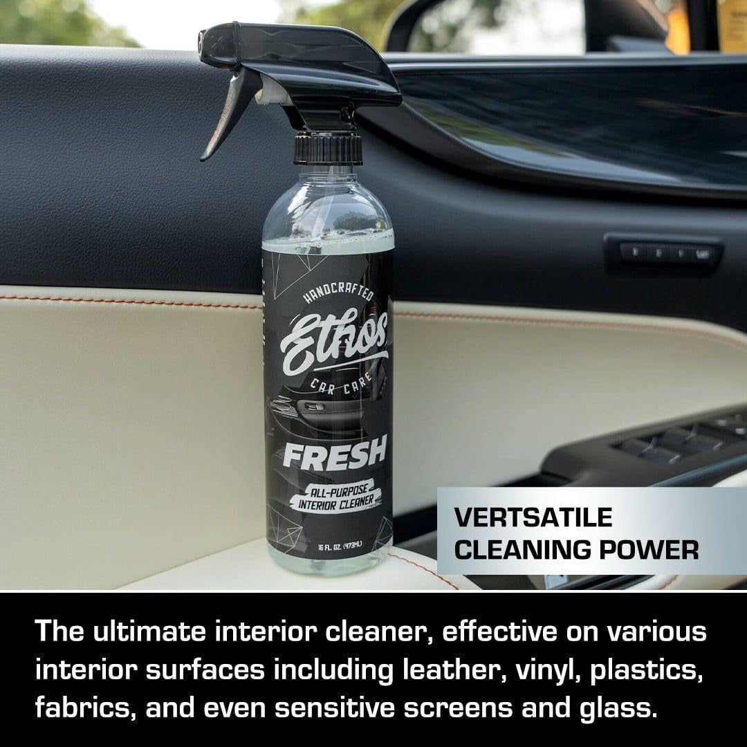 Ethos FRESH All-Purpose Car Interior Cleaner - Professional Multi-Surface Detailing Spray