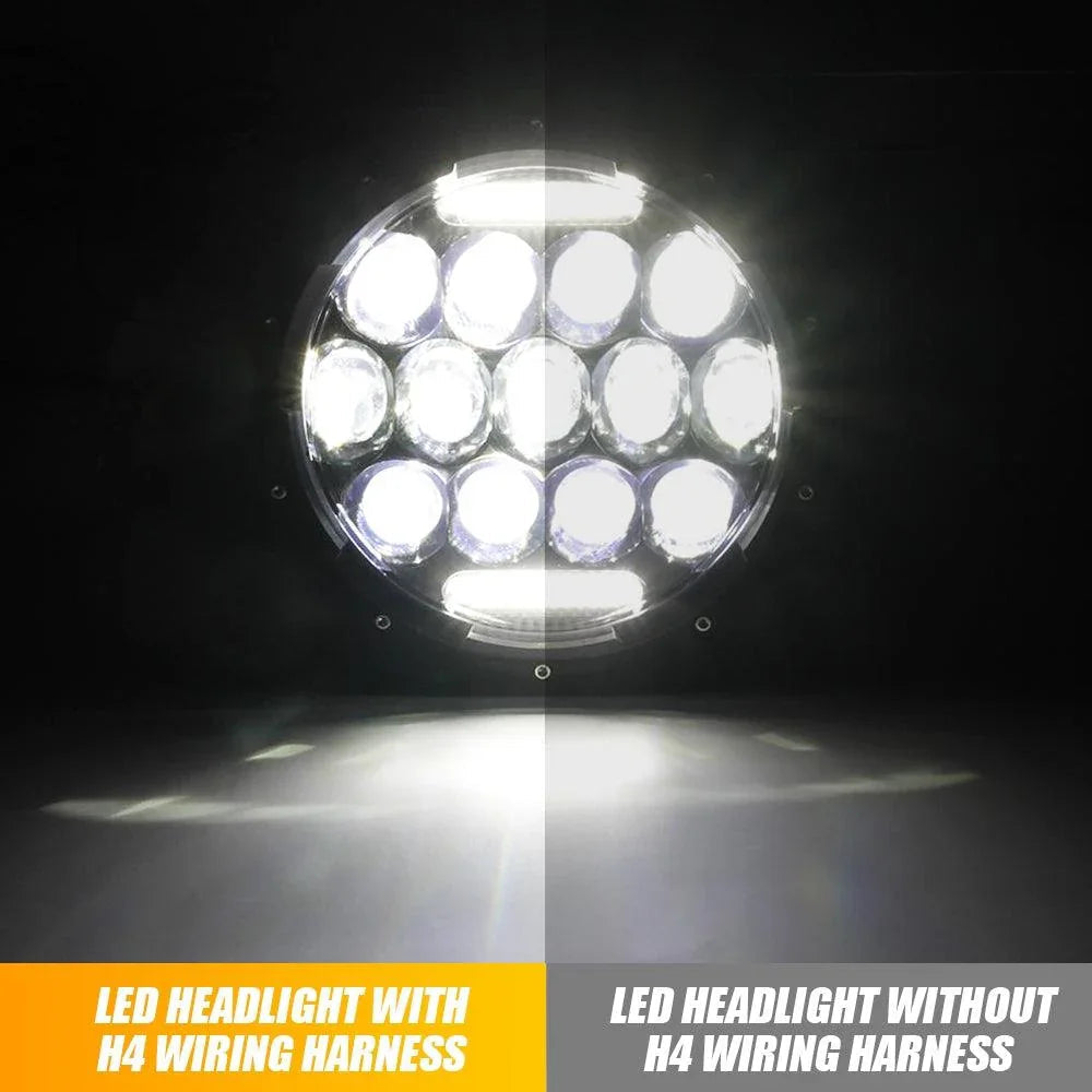 Auxbeam 2 Leads H4 LED Headlight Brightness Intensifier Wiring Harness
