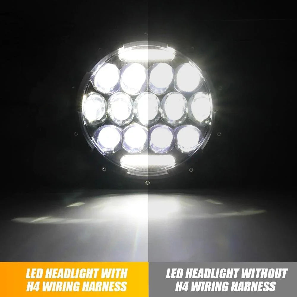 Auxbeam 7 Inch LED Headlight Replacement for Jeep Wrangler JK TJ LJ