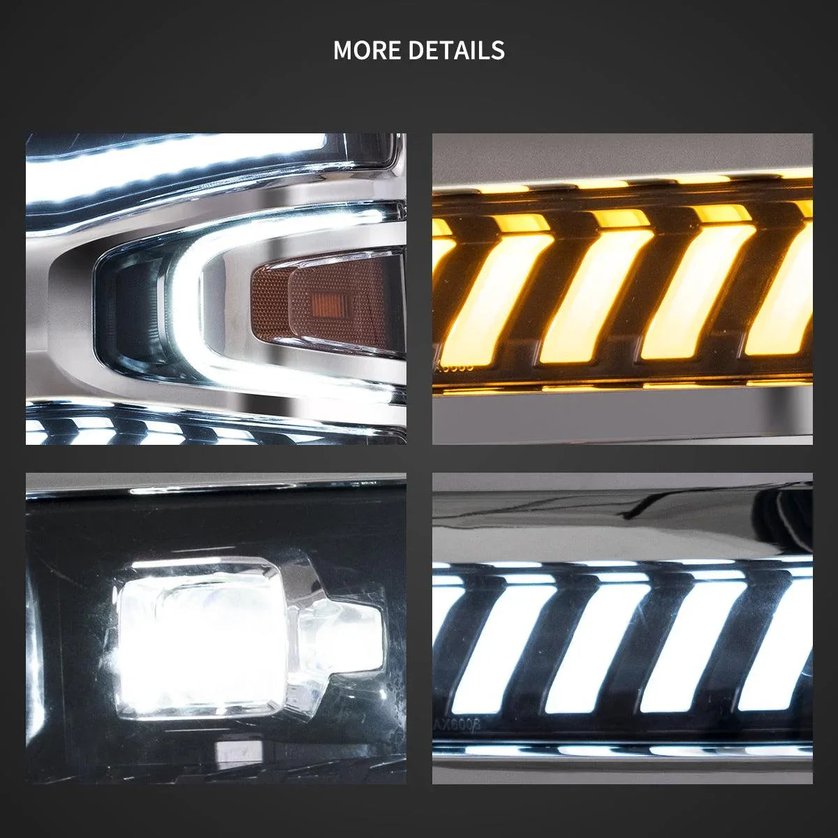 Vland LED Headlight Assembly Dual for 2016-2018 Chevrolet Silverado 1500 4th Gen