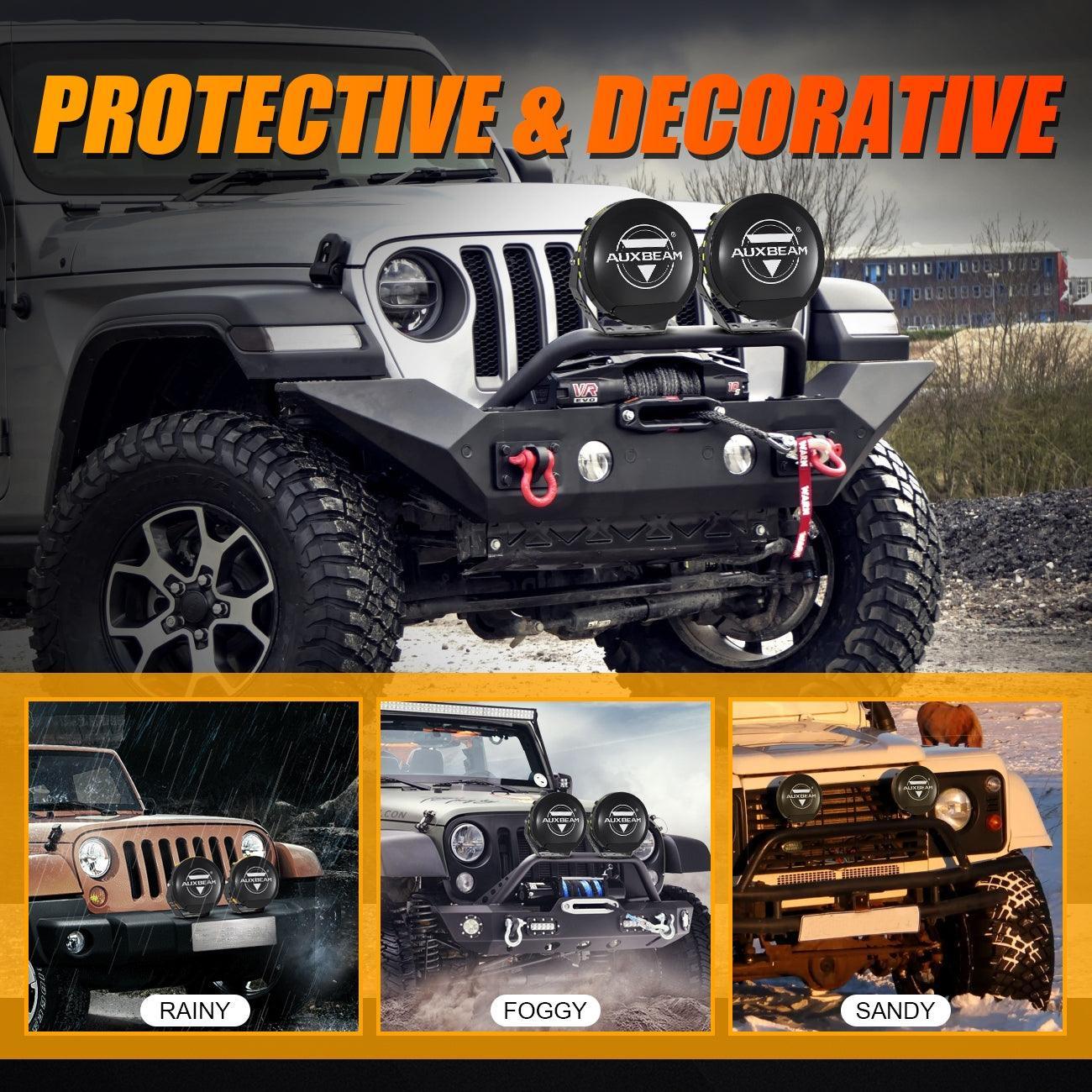 9 INCH 270W 37776LM 360-PRO Series Custom Lens Offroad LED Driving Lights+Amber/Black Covers(Optional) for JEEP WRANGLER JL JK TJ