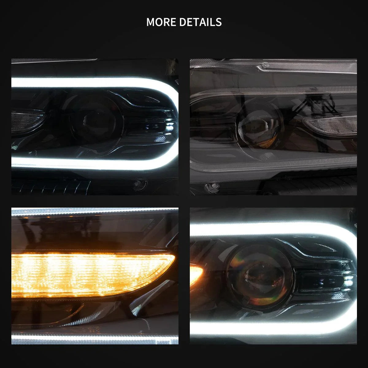 Vland LED Headlight Assembly Dual for 2011-2014 Dodge Charger(LD) Pre-Facelifted