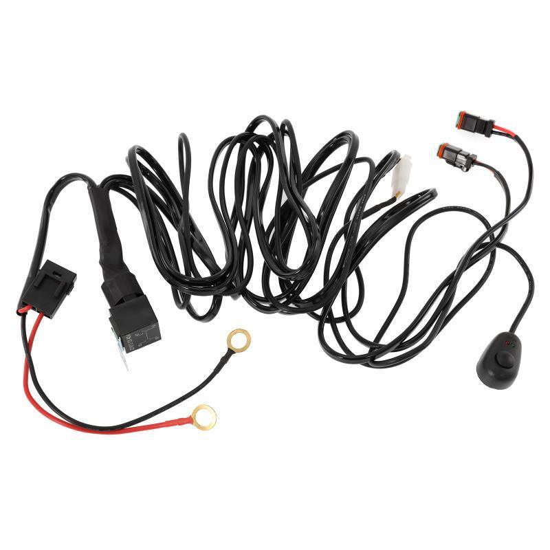 DT Connector LED Light Bar Wiring Harness Kit with Fuse 12V 40A Relay ON/OFF Switch