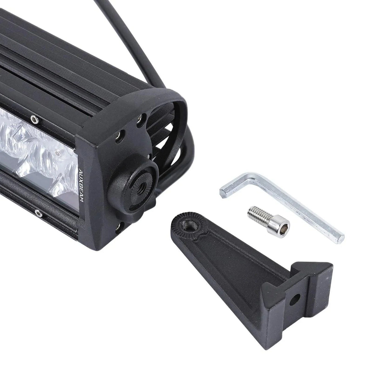Auxbeam 52" Straight LED Light Bar & 4" LED PODS for Jeep Wrangler JK 2007~2017