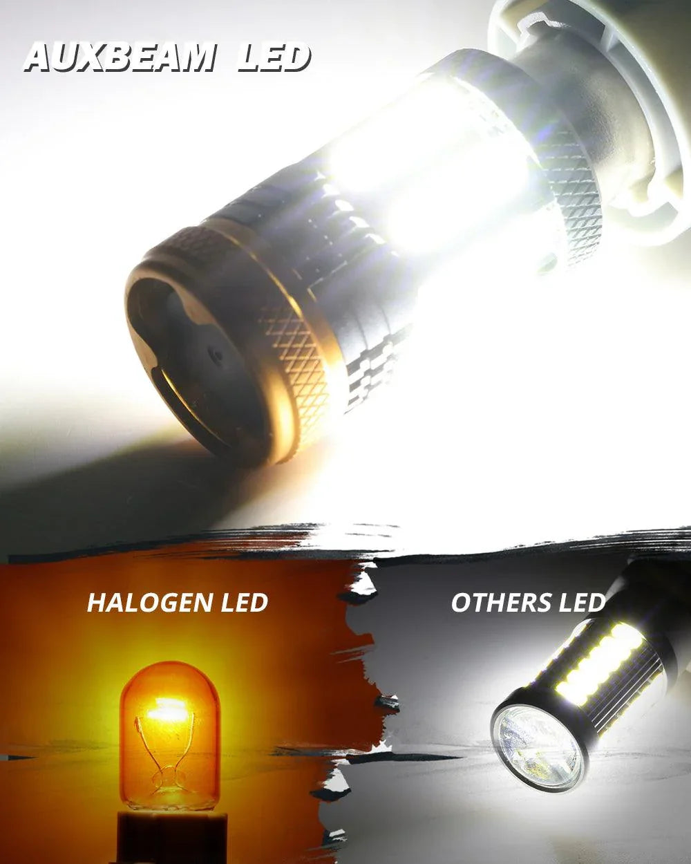 Auxbeam 1157 BAY15D 1156 BA15S BAU15S White Amber Red No Hyper Flash LED Turn