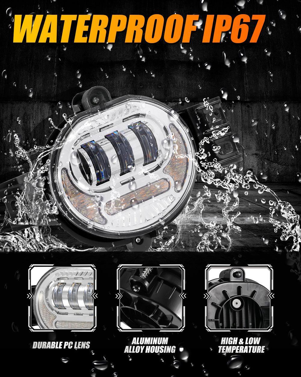 Auxbeam LED Fog Light Assembly for Dodge Ram 1500 2002-2008, Dodge Ram 2500/3500