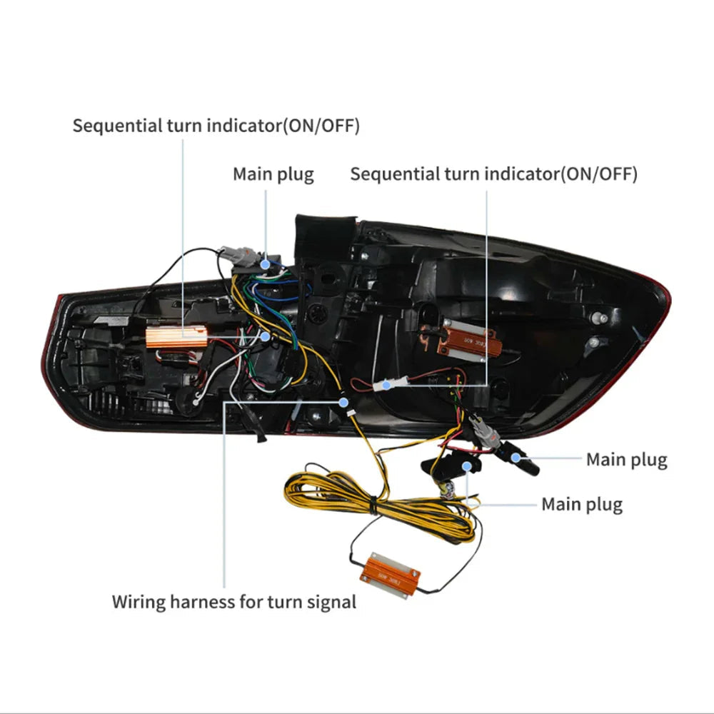 Vland LED Tail Lights Assembly LCl-Style Series for 2012-2019 BMW 3