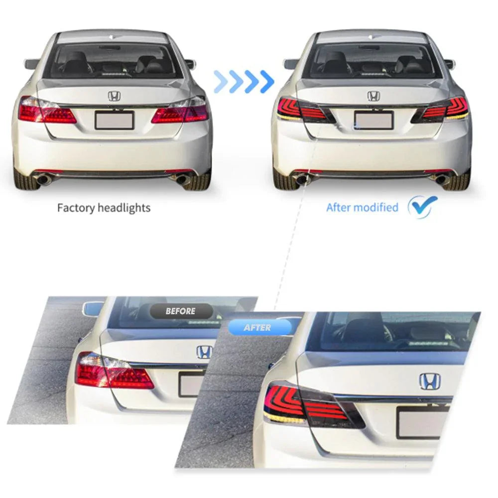 Vland LED Tail Light Assembly for 2013-2017 Honda Accord 9th Gen Sedan