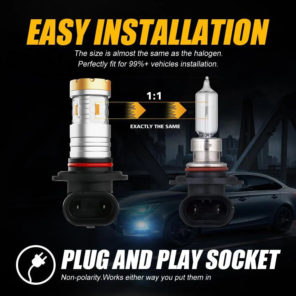 Auxbeam White/Amber/Blue 20W Crown-360° LED Fog Lights Bulbs/DRL