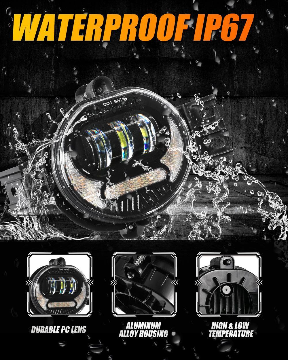 Auxbeam LED Fog Light Assembly for Dodge Ram 1500 2002-2008, Dodge Ram 2500/3500