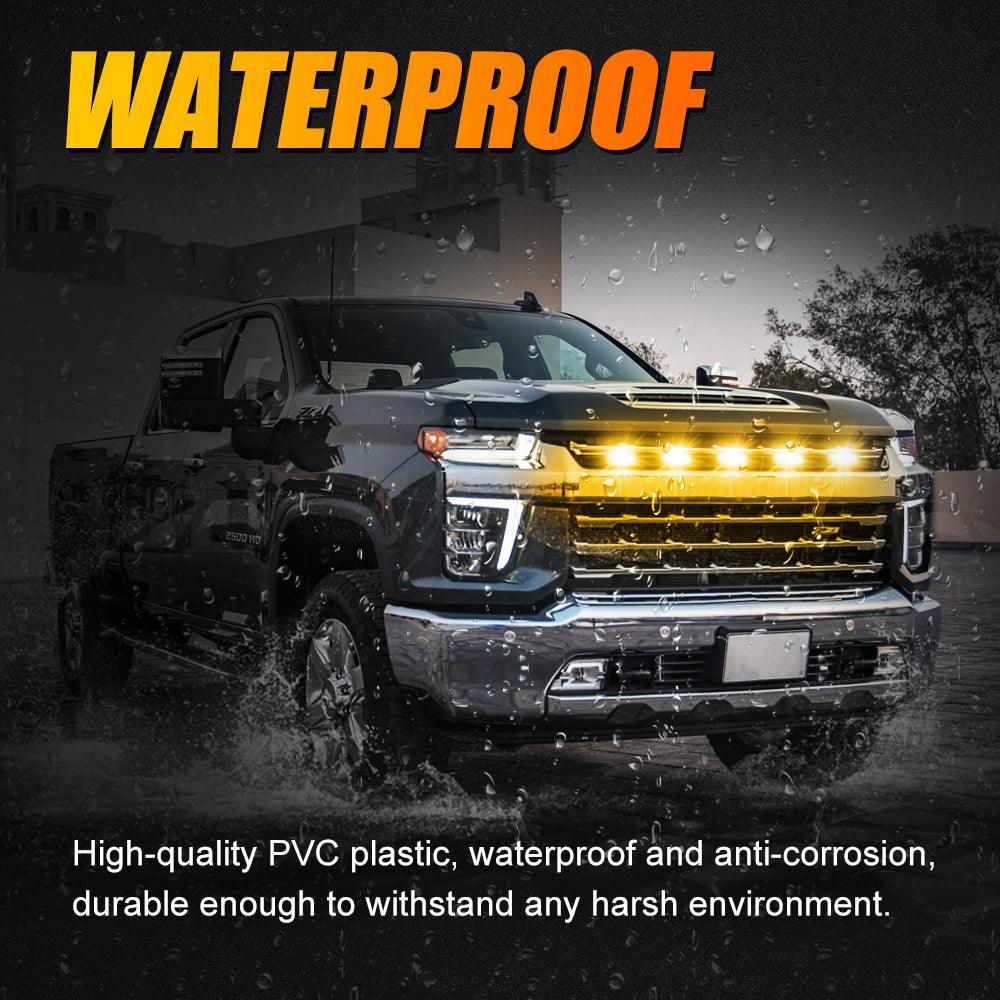 Auxbeam LED Front Grille Lights Raptor Style Amber Light Universal Car