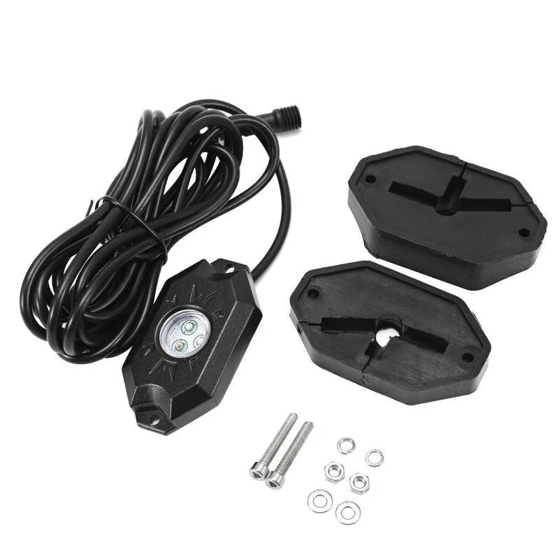 Auxbeam 2Pcs 3FT RGB LED Whip Lights with Turn Signal & Brake Light + RGB LED
