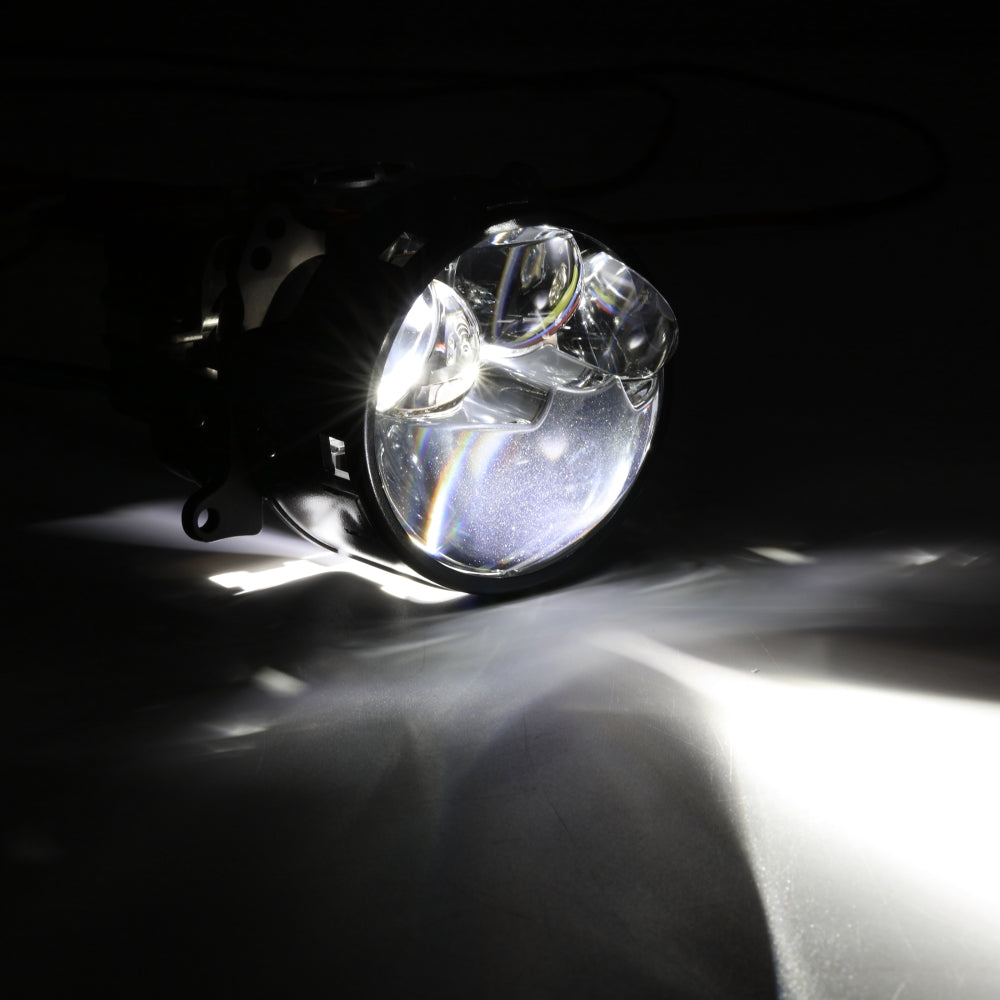 Auxbeam 3 Inch 148W Dual Fan Cooling Bi-LED Projector Headlight 6500K Triple
