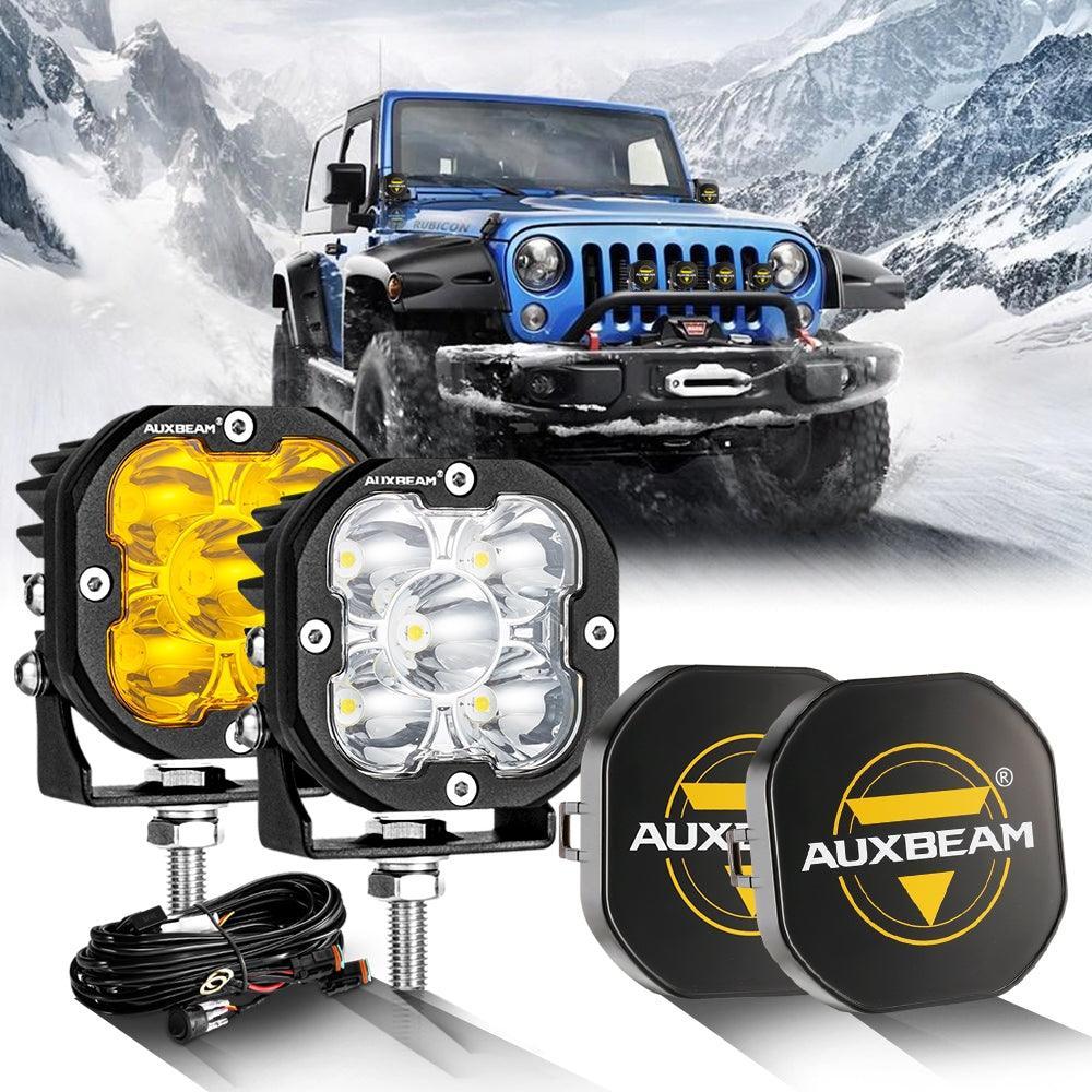 XP-ULTRA Series 3 Inch 80W Spot Beam LED Pods Amber&White Offroad Lights