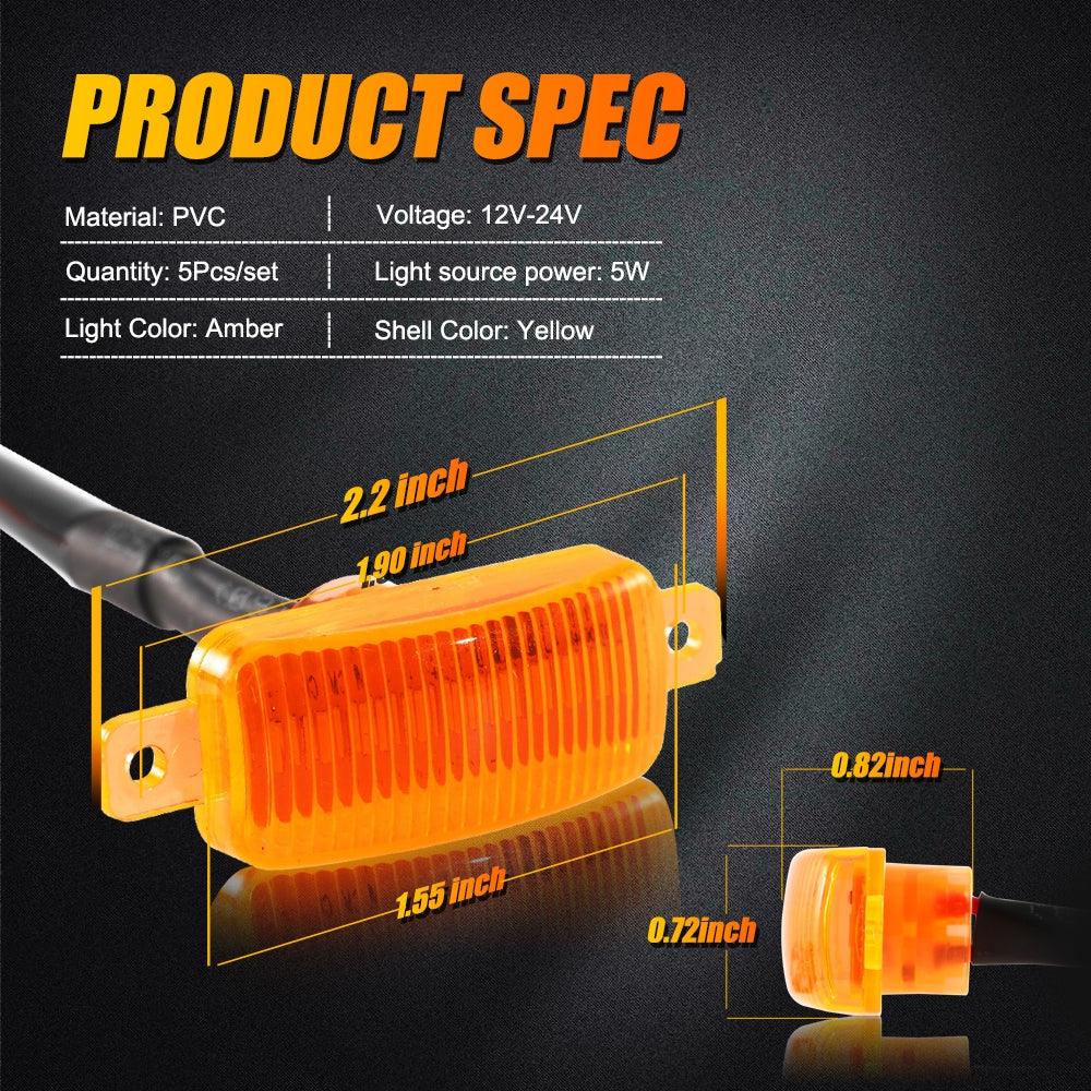 Auxbeam LED Front Grille Lights Raptor Style Amber Light Universal Car