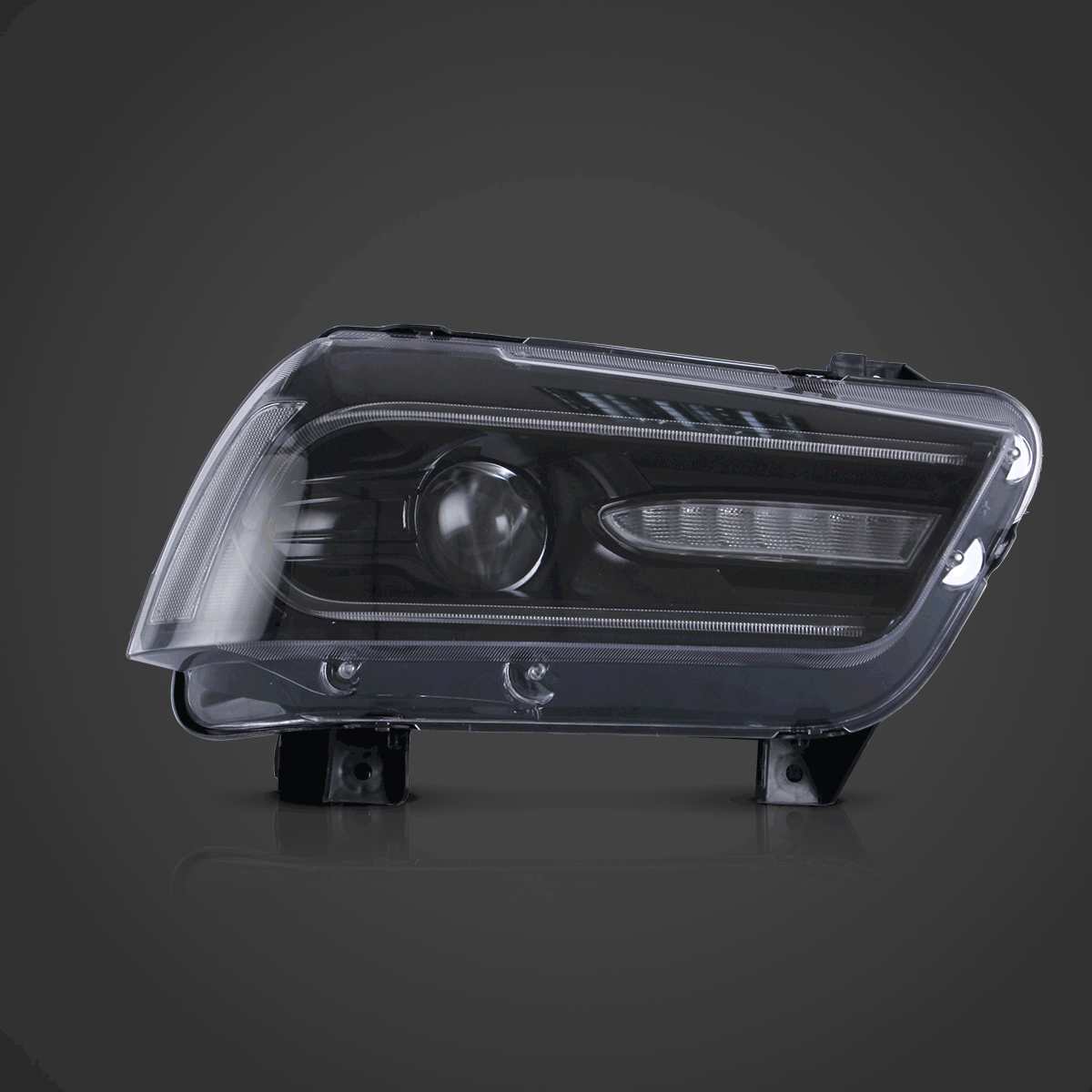 Vland LED Headlight Assembly Dual for 2011-2014 Dodge Charger(LD) Pre-Facelifted