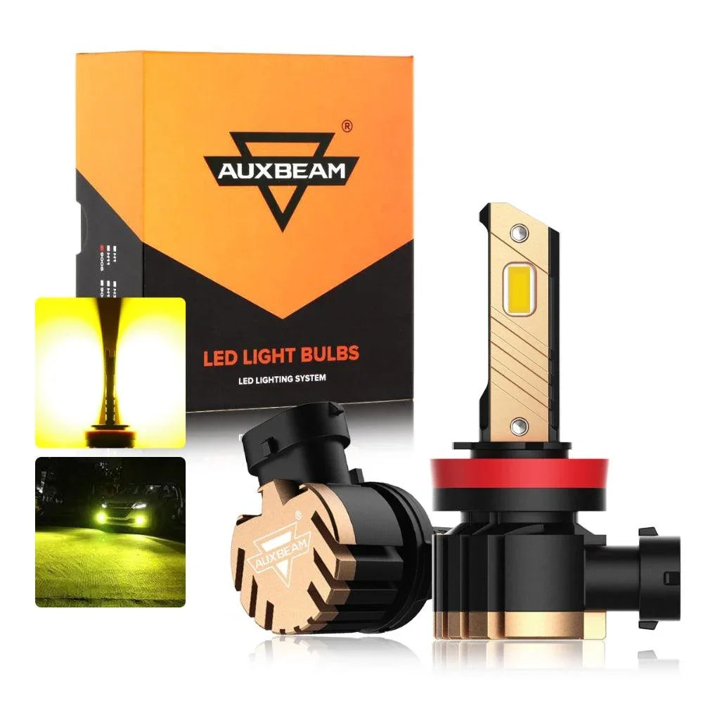 Auxbeam H11 H9 H8 H16JP LED FOG Light/DRL Bulbs 44W 3000K Golden Yellow Z3