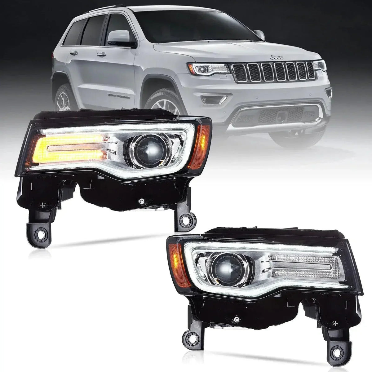 Vland LED Headlight Assembly Full LED for 2014-2022 Jeep Grand Cherokee (WK2)