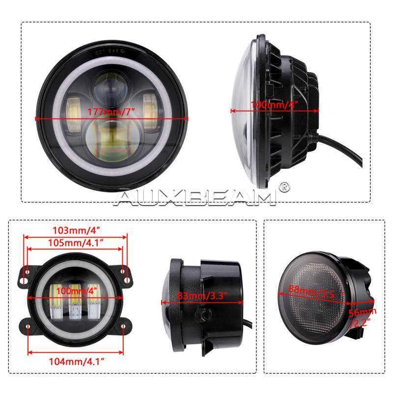 Auxbeam LIGHT + FOG LIGHTS + TURN SIGNALS for JEEP WRANGLER