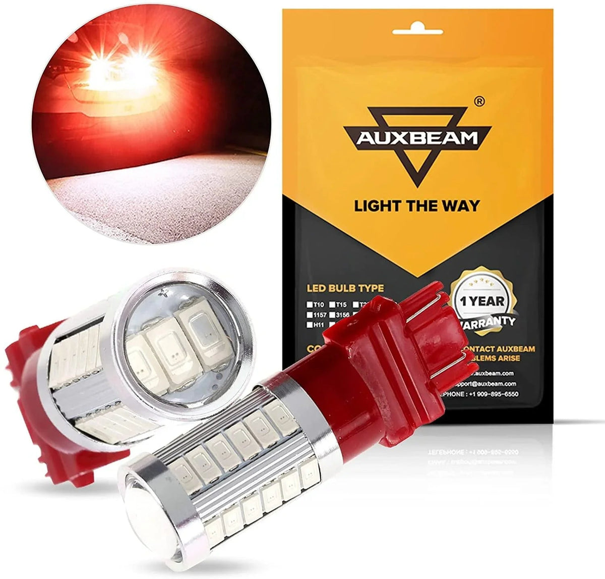 Auxbeam 33pcs-LED 3020SMD /Amber/Red LED Brake/Reverse/Parking/Tail/Turn signal
