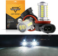 Auxbeam H11 H9 H8 H16JP LED Fog Light/DRL Bulbs 50W 6500K White 33LED Series 2