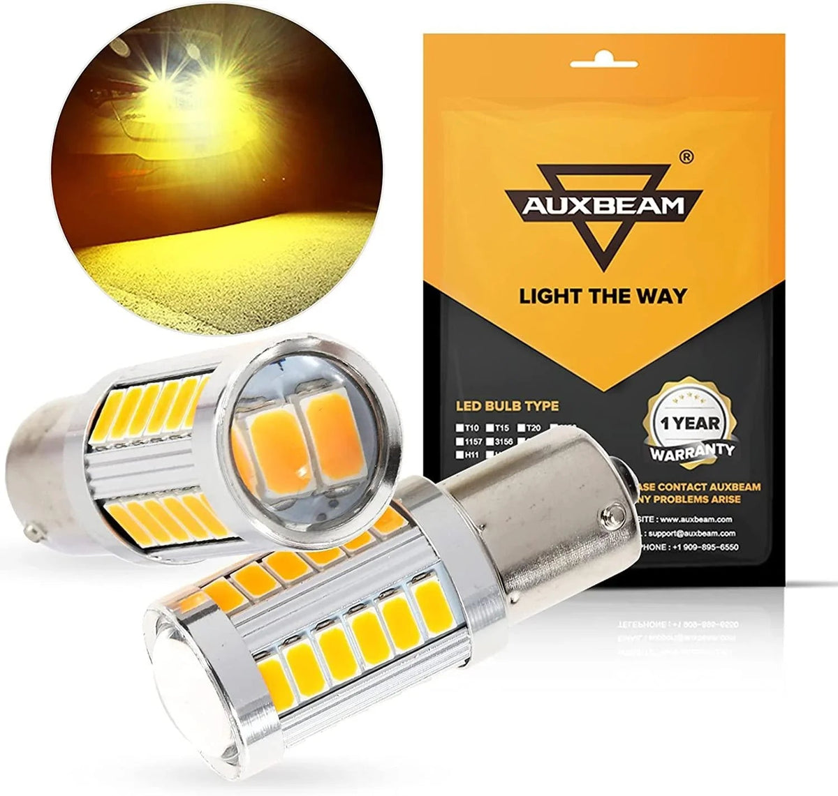 Auxbeam 33pcs-LED 3020SMD /Amber/Red LED Brake/Reverse/Parking/Tail/Turn signal