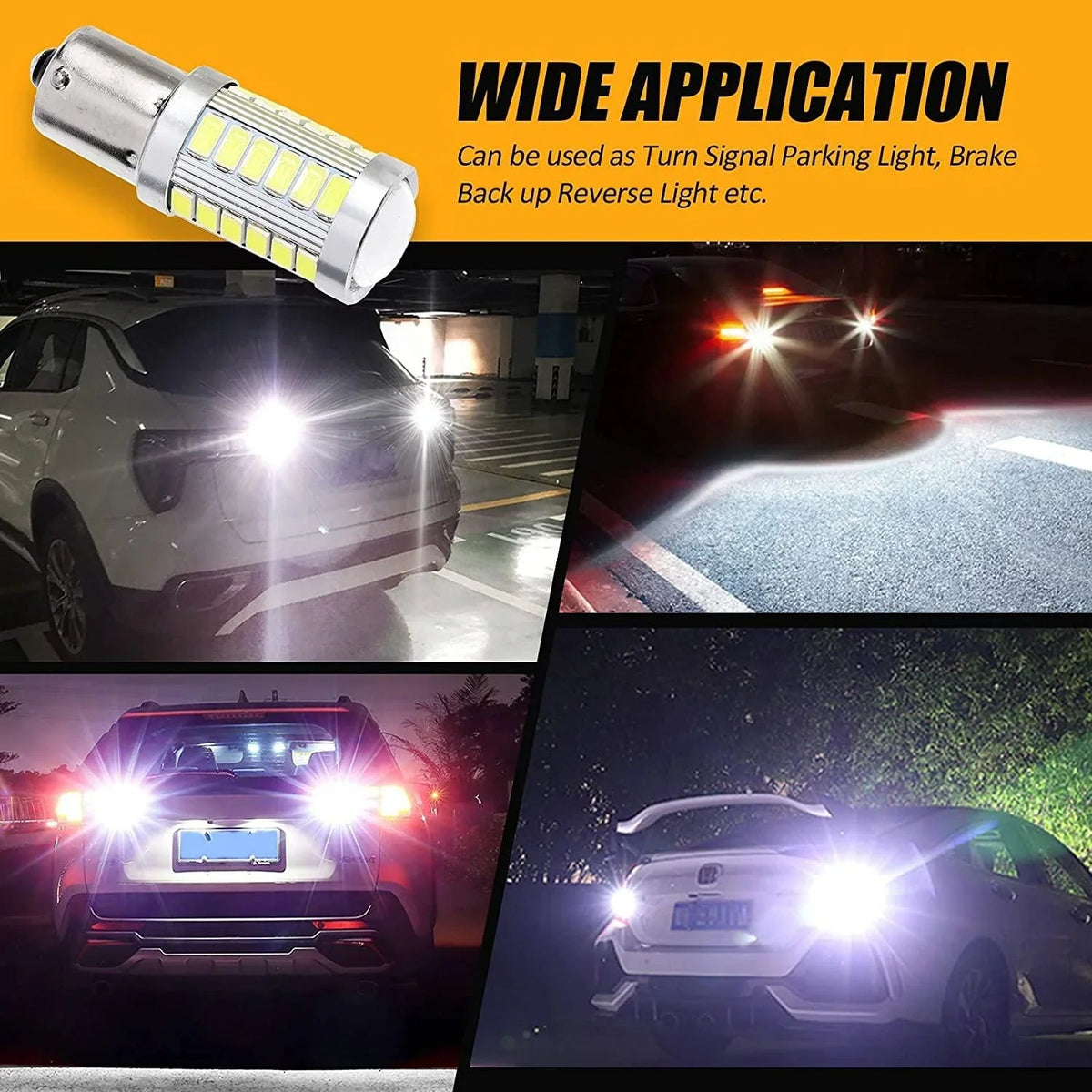 Auxbeam 1156 P21W BA15S LED Brake/Reverse/Parking/Tail/Turn Singnal Light Bulbs