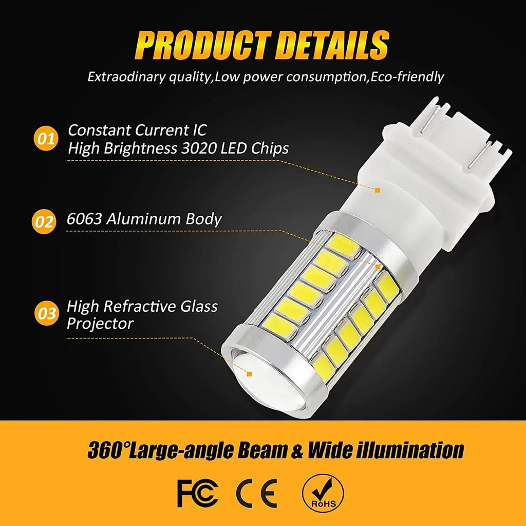 Auxbeam 33pcs-LED 3020SMD /Amber/Red LED Brake/Reverse/Parking/Tail/Turn signal