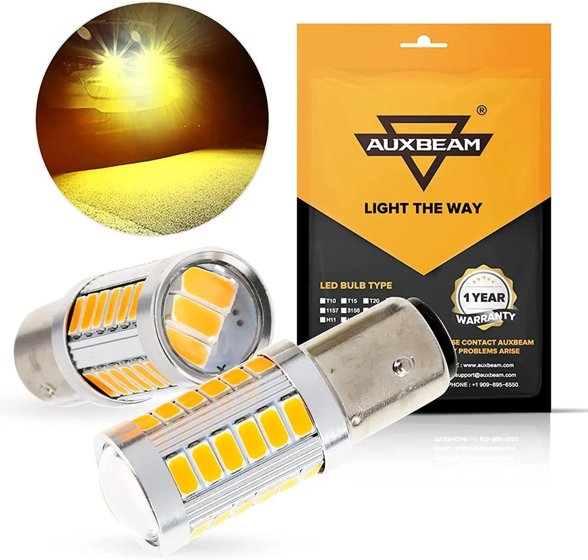 Auxbeam 33pcs-LED 3020SMD /Amber/Red LED Brake/Reverse/Parking/Tail/Turn signal