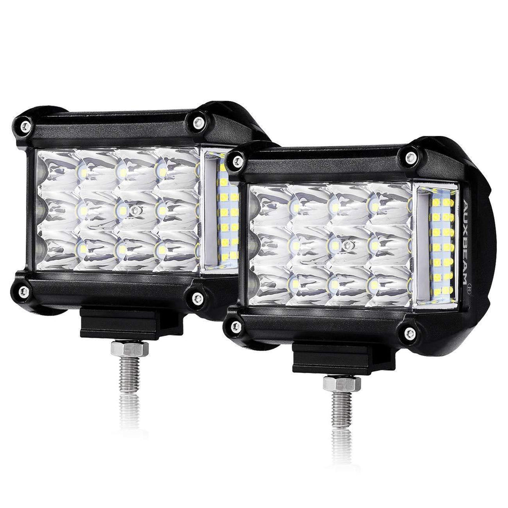 Auxbeam 4pcs 4" LED PODS Combo Beam for Jeep Wrangler JK 2DR/4DR 2007~2017