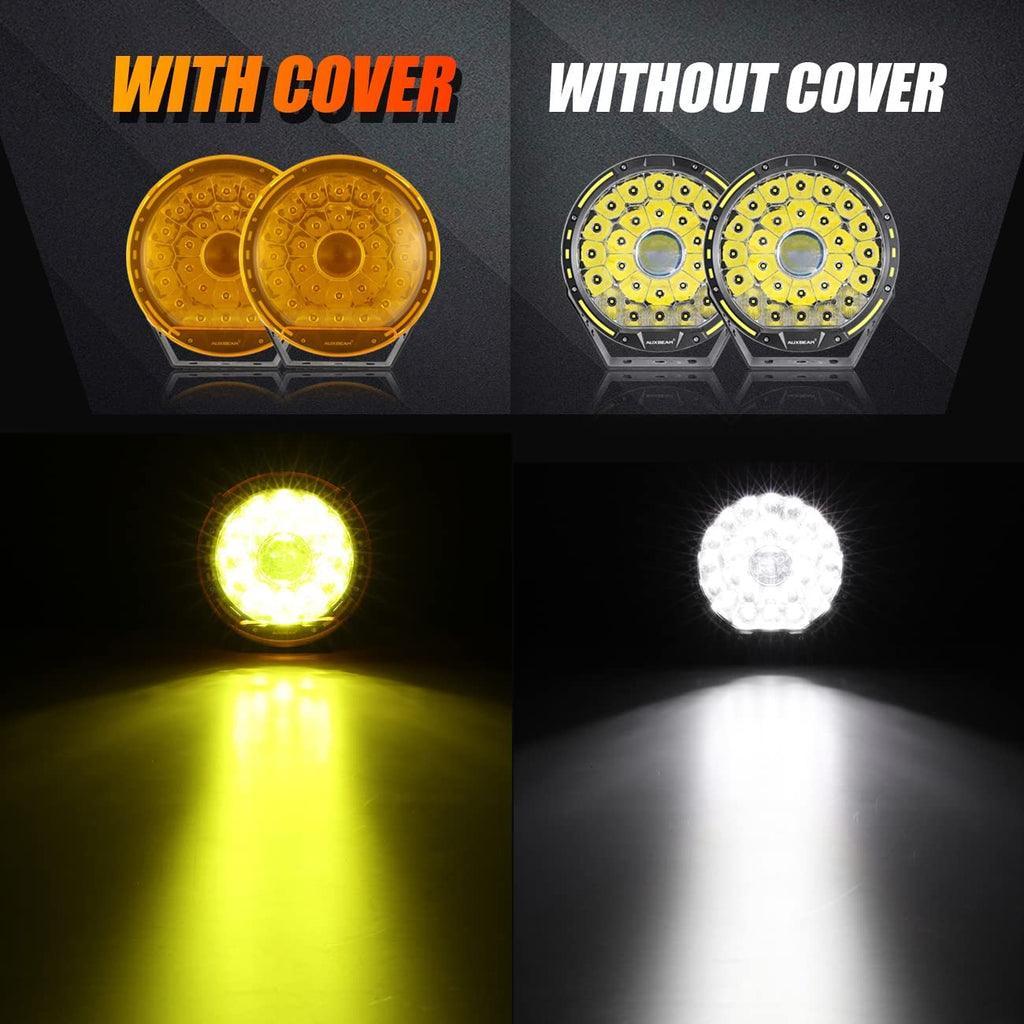 9 INCH 270W 37776LM 360-PRO Series Custom Lens LED Driving Lights+Amber/Black Covers(Optional) for Toyota Tacoma 2016 2017 2018 2019 2020 2021
