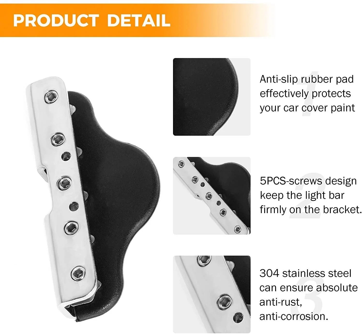 Universal LED Light Bar Spot Light Mounting Brackets Clamp Holder Design for Jeep Truck SUV Offroad