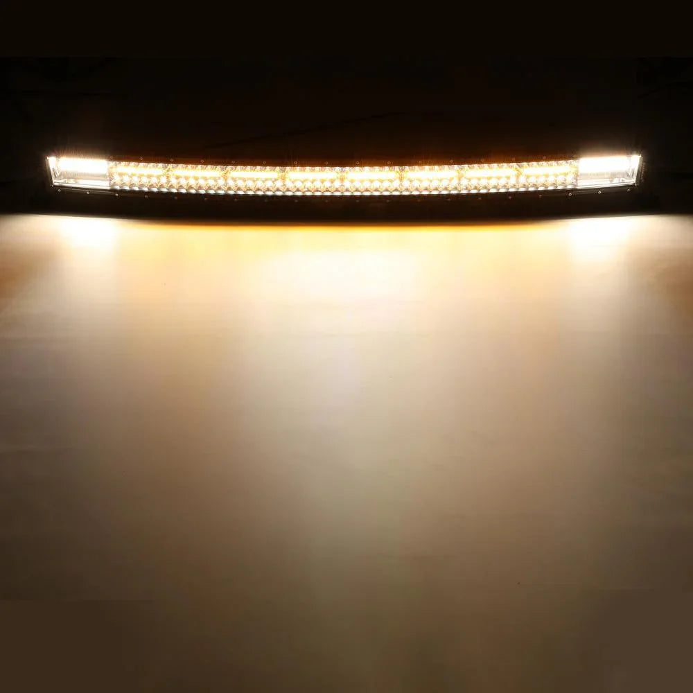 Auxbeam Series 42 Inch White&Amber Curved Off Road Led Light Bar