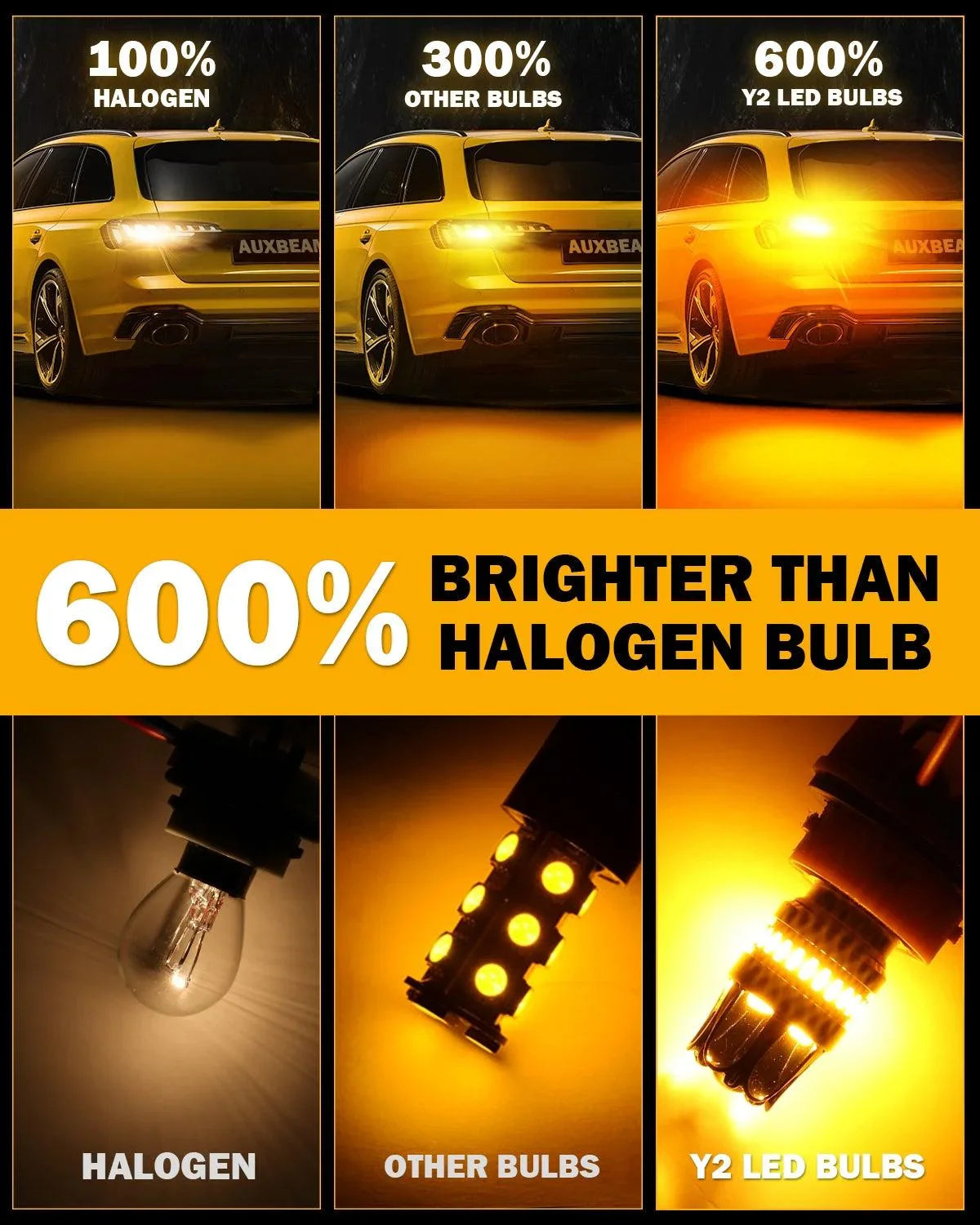 Auxbeam 1157 BAY15D LED Turn Signal Light Rear/Front