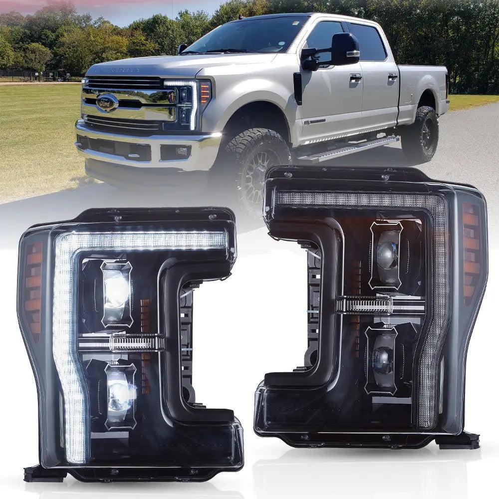 Vland LED Headlight Assembly for 2017-2019 Ford F250 350 450 F550 Super Duty