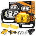 Auxbeam V-MAX Series 5 Inch 138W Spot Beam Side Shooter LED Rectangular Pod