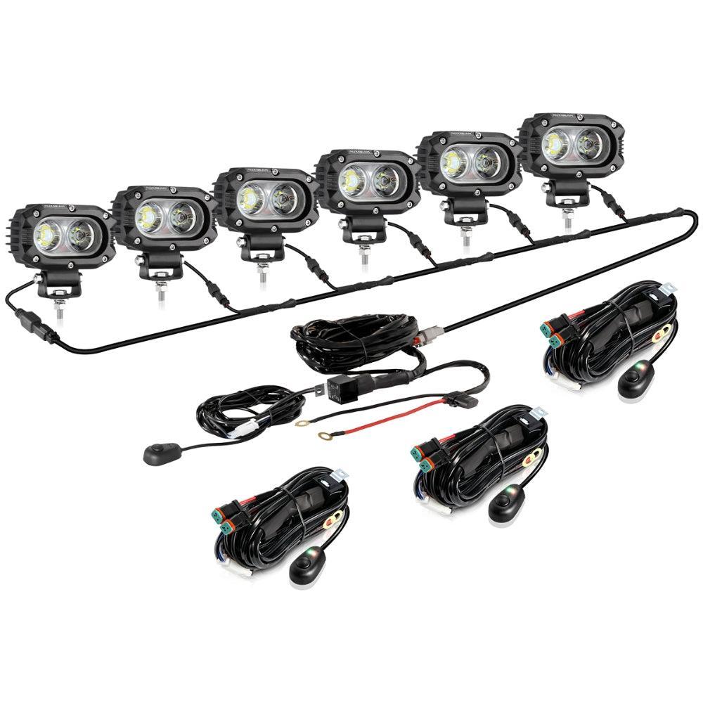 Auxbeam R4 Series 4 Inch 60W Flood Beam LED Pods Light White Driving Light