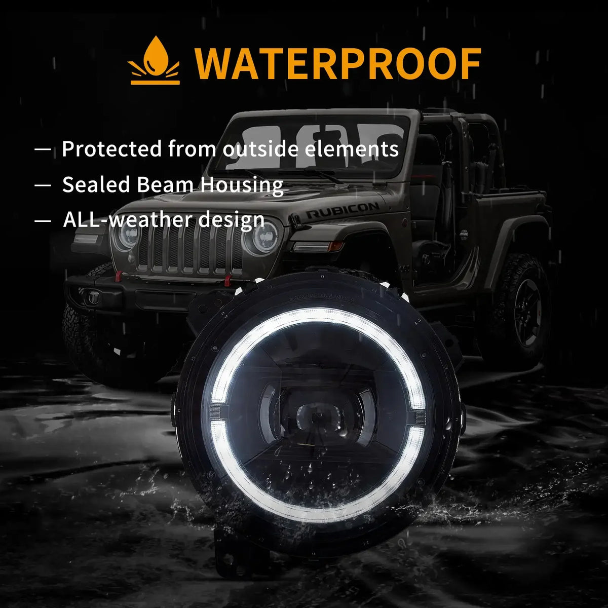 Vland Full LED Headlight Assembly w/ Animation for 2018+ Jeep Wrangler JL/JT
