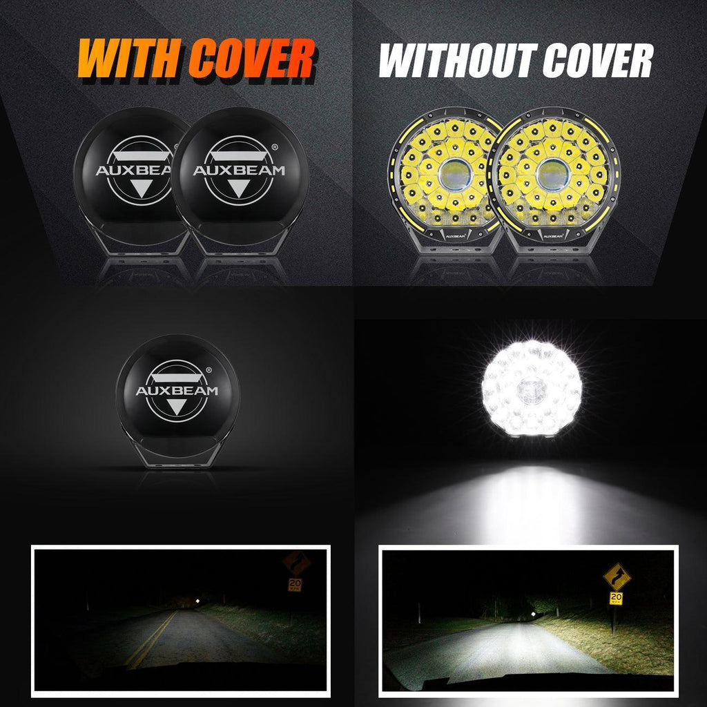 9 INCH 270W 37776LM 360-PRO Series Custom Lens LED Driving Lights+Amber/Black Covers(Optional) for Toyota Tacoma 2016 2017 2018 2019 2020 2021