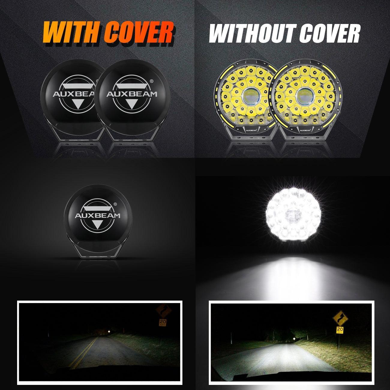 9 INCH 270W 37776LM 360-PRO Series Custom Lens LED Driving Lights+Amber/Black Covers(Optional) for Toyota Tacoma 2016 2017 2018 2019 2020 2021