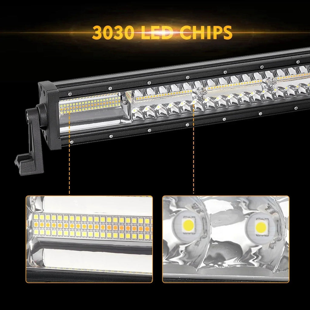Auxbeam Series 22 Inch/30 Inch/42 Inch/50 Inch White&Amber LED Light Bars