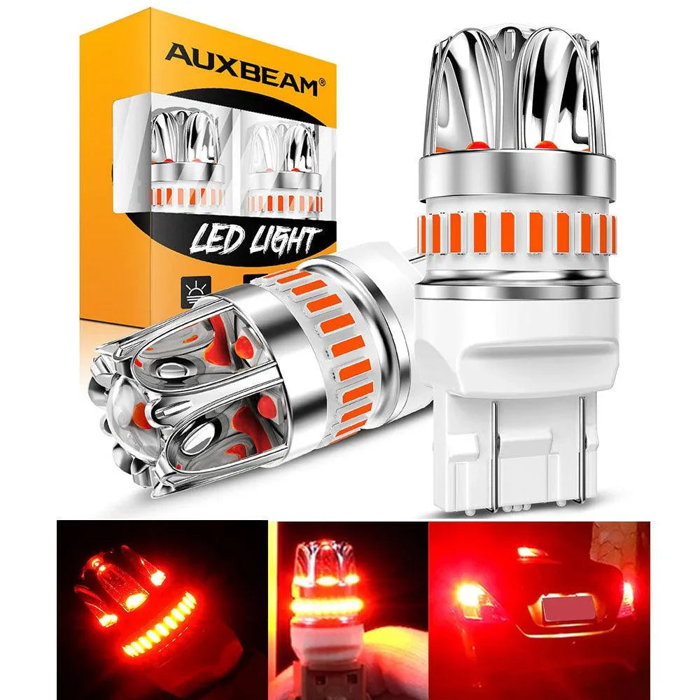 Auxbeam T20 7443 7440 LED Brake/Tail Light Bulbs 14W Red Y2 Series 2 Bulbs