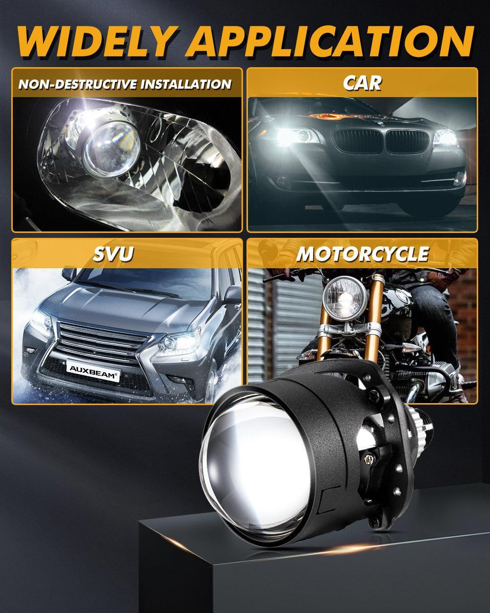 Auxbeam 2.5 Inch 80W 6000K Bi-LED Projector Lens Headlight S8 Series