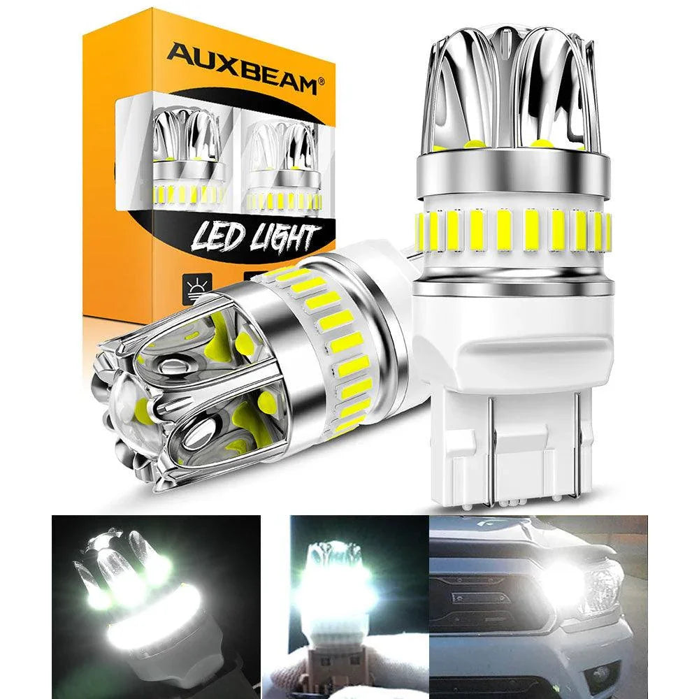 Auxbeam T20 7443 7440 LED Backup Reverse/Turn Signal/Brake Tail Light Bulbs 14W
