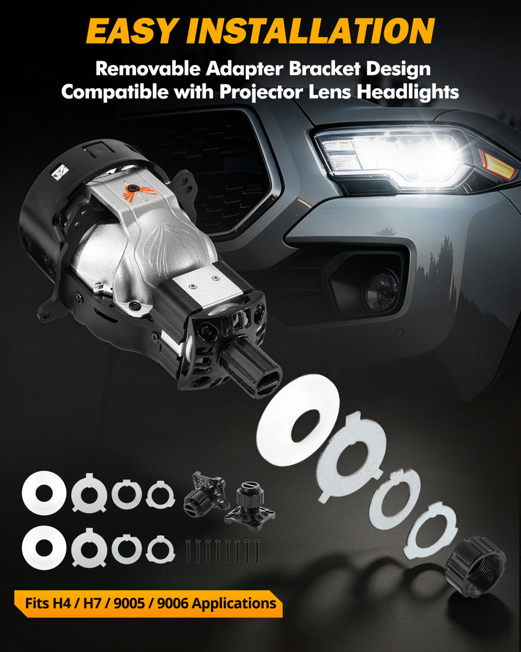 Auxbeam 3 Inch Bi-LED Projector Headlight