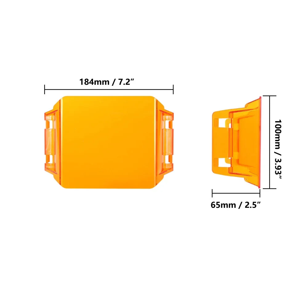Auxbeam V-MAX Series 4/5/7 Inch LED Pod Lights Dark Amber Cover Light Shield